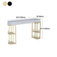 Stone Indoor Glam Bar Dining Table Iron Double Pedestal Bistro Table with Drawer Clearhalo 'Bar Furniture' 'Bar Tables' 'bar_tables' 'furn' 'furn_bar_tables' 'Furniture' 'furniture_bar_tables' 'Kitchen & Dining Furniture' 'kitchen&dining_furn' 'kitchen' 1200x1200_5c8c72a4-0475-4c5d-b09c-30a3a8429498