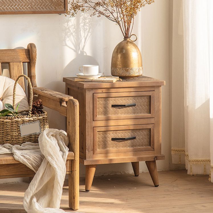 Industrial Solid Wood Side Cabinet Distressed Wood Accent Cabinet