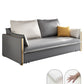 31" Wide Glam Futon Sofa Bed Gray Futon Sleeper Sofa with Storage