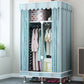 Contemporary Wardrobe Closet with Shelves Metal Wardrobe Armoire