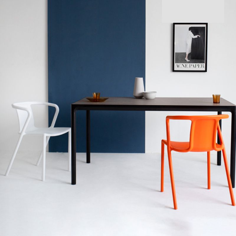 Contemporary Style Chair Dining Armless Plastic Chairs for Kitchen Clearhalo 'Dining Chairs' 'Dining Tables & Seating' 'dining_chair' 'Furniture' 'furniture_dining_chair' 'Kitchen & Dining Furniture' 1200x1200_5c90a494-723a-4420-aa3a-7234b546d4bf