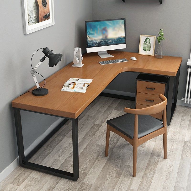 Modern Wooden Office Desk Sled Base Writing Desk , 29.53" Tall (Cabinet not Included) Clearhalo 'furn' 'furn_office_desk' 'Furniture' 'Office Desks' 'Office Furniture' 'office_desk' 1200x1200_5c90a4ff-51cd-4a06-86f0-50d795a2b64f