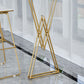 Traditional Luxury Solid Wood Table Gold and Metal Base Bar Table Clearhalo 'Bar Furniture' 'Bar Tables' 'bar_tables' 'furn' 'furn_bar_tables' 'Furniture' 'Kitchen & Dining Furniture' 1200x1200_5c91083b-b12e-48b1-b8c1-e149c646510d