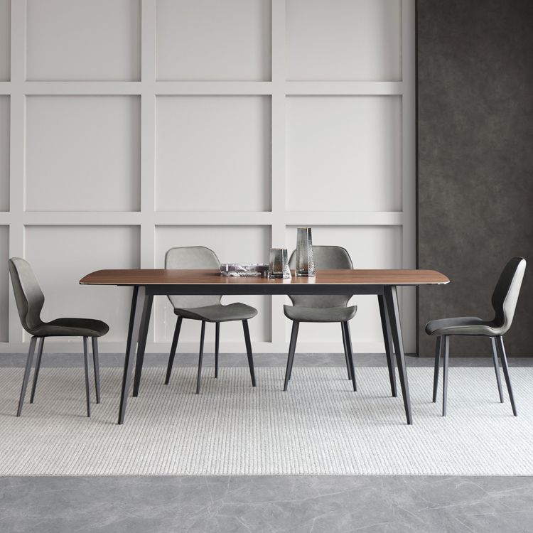 Sintered Stone Industrial Table Restaurant Rectangle Dining Table with 4 Metal Legs Clearhalo ' dining_table' 'Dining Tables & Seating' 'Dining Tables' 'furn' 'furn_dining_table' 'Furniture' 'furniture_dining_table' 'Kitchen & Dining Furniture' 'kitchen&dining_furn' 'kitchen' 'kitchen_dining_table' 1200x1200_5c92400a-ec8e-4f66-b02d-4289ecbf4e6e