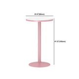 1/3/4/5 Piezas Mesa de barra de color rosa industrial Juego de bistro redondo con tapa de mármol de imitación blanca