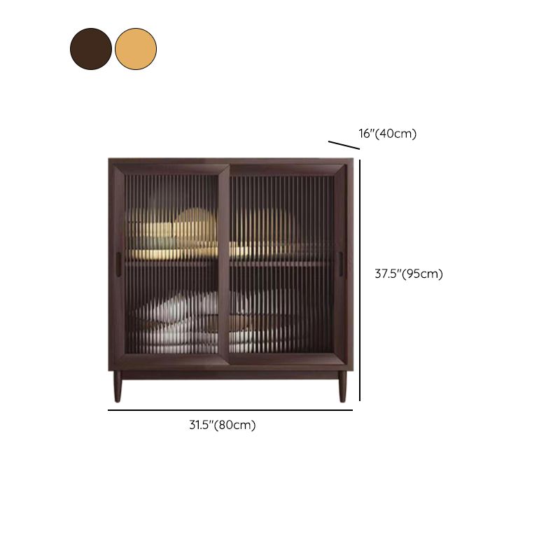 Glam Buffet Server Pine Dining Server con porte per soggiorno