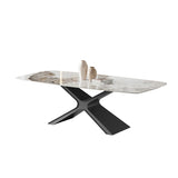 Modern Sintered Stone Dining Table Set 1/4/5/6/7 Pieces Dining Set for Home Clearhalo 'Dining Room Sets' 'Dining Tables & Seating' 'dining_room_set' 'furn' 'furn_dining_room_set' 'Furniture' 'furniture_dining_room_set' 'Kitchen & Dining Furniture' 1200x1200_5c94a94f-ae78-483e-bcb3-4e6254563296