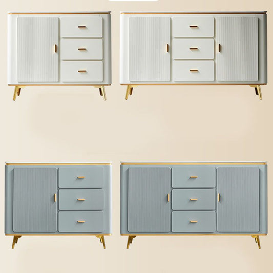 Scalapazione moderna a scaffalatura regolabile a buffet sideboard sala da pranzo credenza ingegnerizzato in legno ingegnerizzato