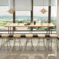 Pine Wood Bar Dining Table Contemporary Bar Table with Double Pedestal Base Clearhalo 'Bar Furniture' 'Bar Tables' 'bar_tables' 'furn' 'furn_bar_tables' 'Furniture' 'furniture_bar_tables' 'Kitchen & Dining Furniture' 1200x1200_5c959afb-889b-461f-97ca-b7c9c1f3a513