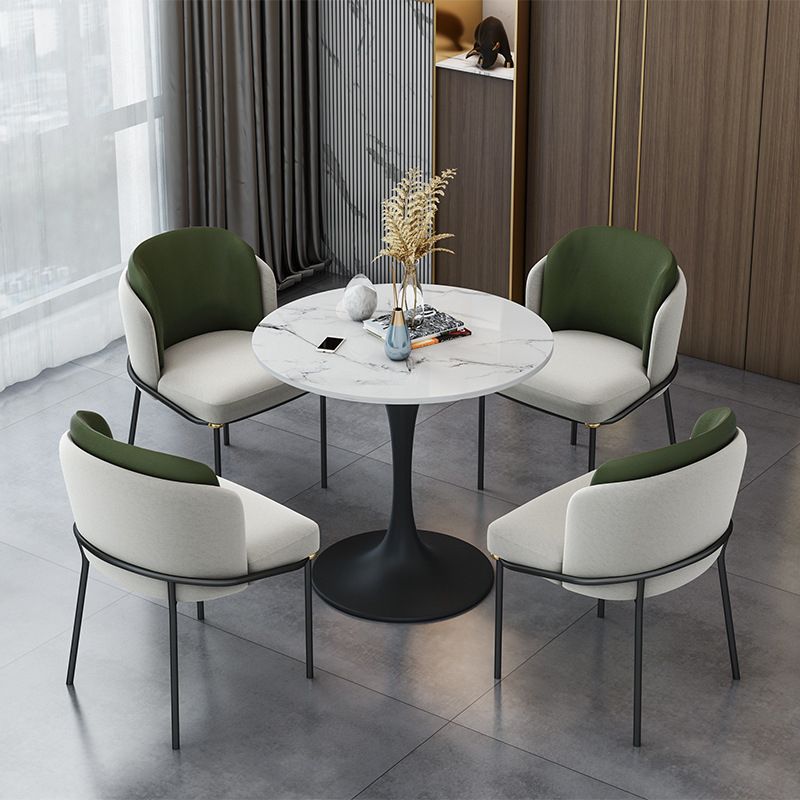 Contemporary 1/2/3/4/5 Pieces Dining Set Sintered Stone Dining Table for Kitchen Clearhalo 'Dining Room Sets' 'Dining Tables & Seating' 'dining_room_set' 'Furniture' 'furniture_dining_room_set' 'Kitchen & Dining Furniture' 'kitchen&dining_furn' 'kitchen' 1200x1200_5c96756c-f318-4877-bbb7-433dc26a128d