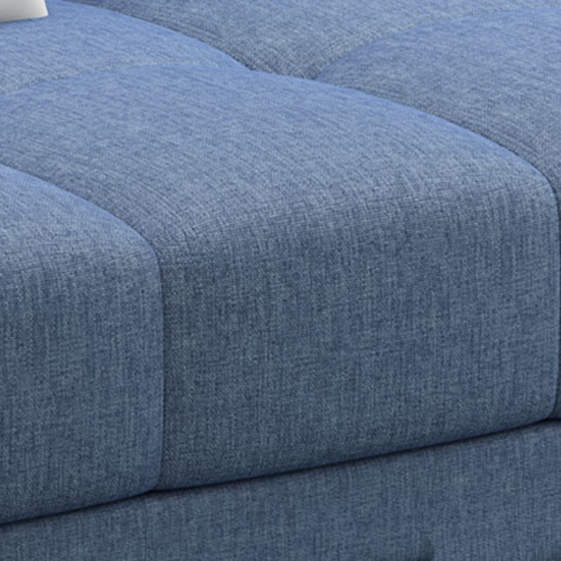 コンテンポラリービスケットバックスタンダードスクエアアームファブリックステーションソファ