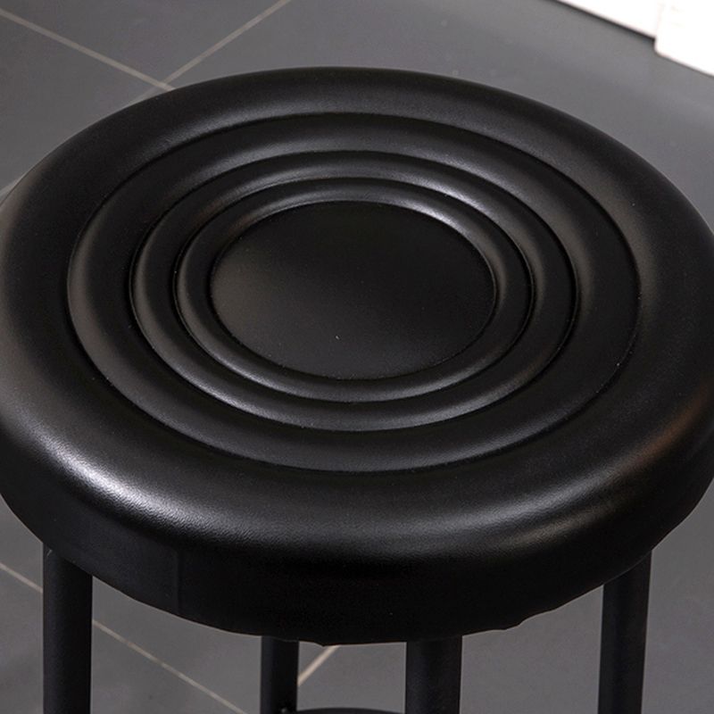 Modern Round Bar Stool Footrest Backless Counter and Bar Stool with Iron Legs Clearhalo 'Bar Furniture' 'Bar Stools' 'bar_stools' 'furn' 'furn_bar_stools' 'furniture_bar_stools' 'Kitchen & Dining Furniture' 'kitchen&dining_furn' 'kitchen' 'kitchen_furn' Furniture' 1200x1200_5c9792a4-3343-4a2a-a0a5-bb79c5b9147b