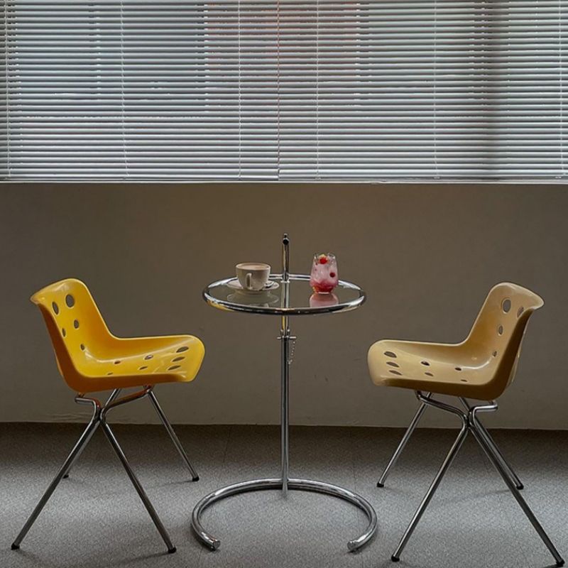 Modern Glass Top Abstract Round Living Room Accent Side Table Clearhalo 'Coffee & Accent Tables' 'End & Side Tables' 'end_side_tables' 'furn' 'furn_end_side_tables' 'Furniture' 'Living Room Furniture' 1200x1200_5c98400a-3b83-4b7d-95cc-e9841e80ca02