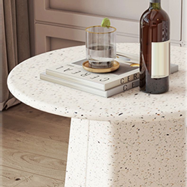 Round White Metal Coffee Table Modern Cocktail Table for Living Room Clearhalo 'Coffee & Accent Tables' 'Coffee Tables' 'coffee_tables' 'furn' 'furn_coffee_tables' 'Furniture' 'Living Room Furniture' 1200x1200_5c992cc1-b680-4126-9b71-1157ae876613