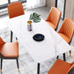 Rectangle Sintered Stone Dining Table Traditional Luxury Dining Table with Black Frame Clearhalo ' dining_table' 'Dining Tables & Seating' 'Dining Tables' 'furn' 'furn_dining_table' 'Furniture' 'furniture_dining_table' 'Kitchen & Dining Furniture' 'kitchen&dining_furn' 'kitchen' 'kitchen_dining_table' 1200x1200_5c9babba-2240-4e2e-bda8-8af38903cf32