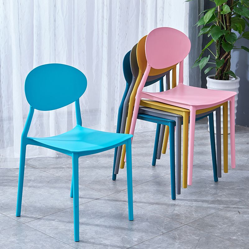 Stackable Open Back Dining Chairs Scandinavian Plastic Armless Side Chair Clearhalo 'Dining Chairs' 'Dining Tables & Seating' 'dining_chair' 'furn' 'furn_dining_chair' 'Furniture' 'Kitchen & Dining Furniture' 1200x1200_5c9f2a5f-3405-4ba2-aa1c-6f6361c20525