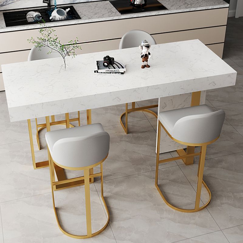 Modern Bar Table Set 1/2/5 Pcs Faux Marble Rectangular Bar Set for Indoor Clearhalo 'Bar Furniture' 'furn' 'furn_home_bar_bar_sets' 'Furniture' 'Home Bars & Bar Sets' 'home_bar_bar_sets' 'Kitchen & Dining Furniture' 1200x1200_5ca2db14-04d7-4413-b52e-44e6103c4bcd