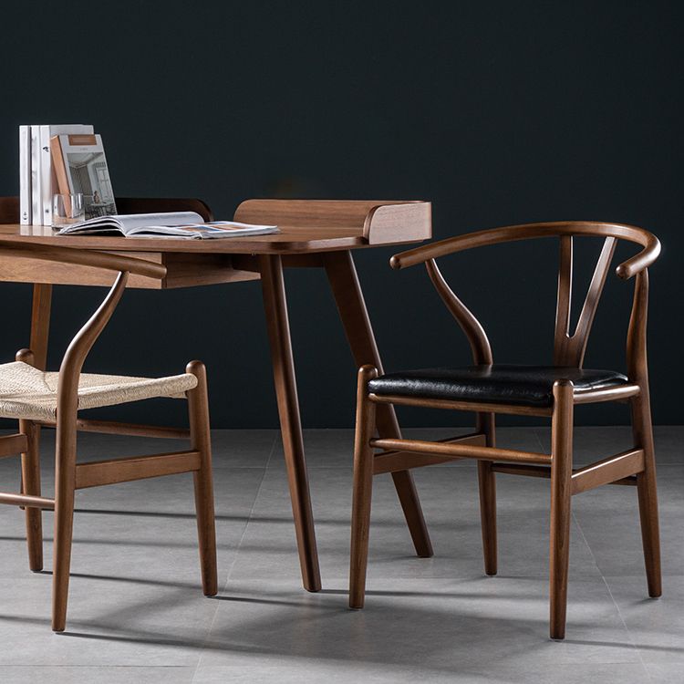 Modern Beech Wishbone Side Chair Matte Finish Wood Dining Chair Clearhalo ' kitchen&dining_furn' 'Dining Chairs' 'Dining Tables & Seating' 'dining_chair' 'furn' 'furn_dining_chair' 'Furniture' 'furniture_dining_chair' 'Kitchen & Dining Furniture' 'kitchen' 1200x1200_5ca34e8d-8f08-411a-ad4a-eb8a46c8ed55