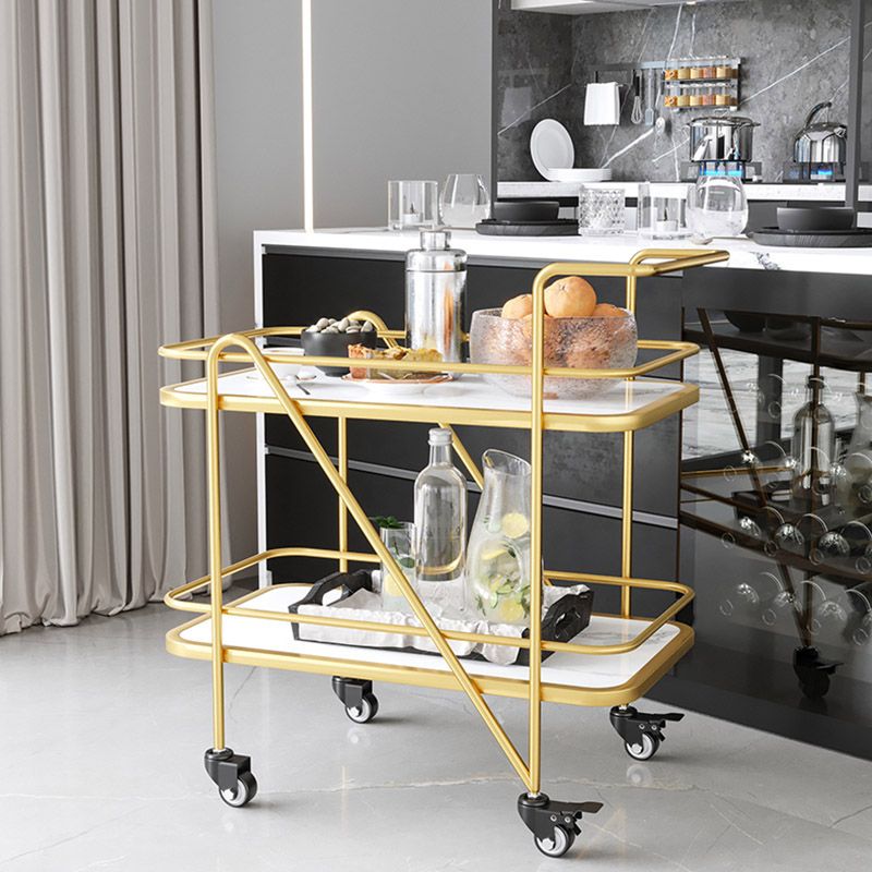 Moderne 2-laags voorbereidende tabel rechthoekige open opslagbereidingstabel