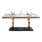 Rectangle Traditional Luxury Dining Table Gold Trestle Base Table for Dining Room Clearhalo ' dining_table' 'Dining Tables & Seating' 'Dining Tables' 'furn' 'furn_dining_table' 'Furniture' 'furniture_dining_table' 'Kitchen & Dining Furniture' 'kitchen&dining_furn' 'kitchen' 'kitchen_dining_table' 1200x1200_5ca68acb-132e-4d1f-b69d-d884bb512ce7