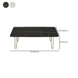 グラムカクテルテーブル4脚スレート長方形のシングルコーヒーテーブル