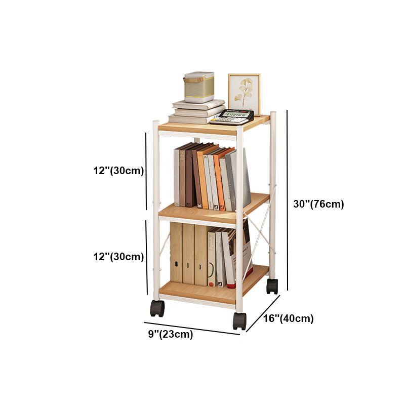 Scandinavian Style Etagere Bookcase Metal Open Back Bookshelf with Wheels Clearhalo 'Bookcases' 'furn' 'furn_bookcases' 'Furniture' 'furniture_bookcases' 'Office Furniture' 1200x1200_5ca999c6-3b05-45d1-9757-18a46a98f1d5