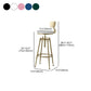 Glam Rotatable Liftable Counter Stool Iron Cashier Bar Stool with Cushion and Pedal Clearhalo 'Bar Furniture' 'Bar Stools' 'bar_stools' 'furn' 'furn_bar_stools' 'Furniture' 'furniture_bar_stools' 'Kitchen & Dining Furniture' 1200x1200_5ca9ea81-ad62-4370-b718-c3e2ac17a705