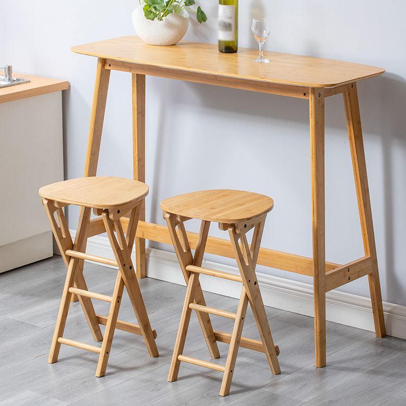 Indoor Minimalism Armless Wood Barstools Folding Counter Stools, 1 Piece Clearhalo 'Bar Furniture' 'Bar Stools' 'bar_stools' 'furn' 'furn_bar_stools' 'furniture_bar_stools' 'Kitchen & Dining Furniture' 'kitchen&dining_furn' 'kitchen' 'kitchen_furn' Furniture' 1200x1200_5cabf386-9afa-415a-ae36-b3d1d7043048