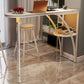 Glam Style 41.3"H Bar Table Faux Marble White Top Specialty Bistro Table Clearhalo 'Bar Furniture' 'Bar Tables' 'bar_tables' 'furn' 'furn_bar_tables' 'Furniture' 'furniture_bar_tables' 'Kitchen & Dining Furniture' 'kitchen&dining_furn' 'kitchen' 1200x1200_5cac4f3d-7708-464a-8cb1-5d6b24d03c86
