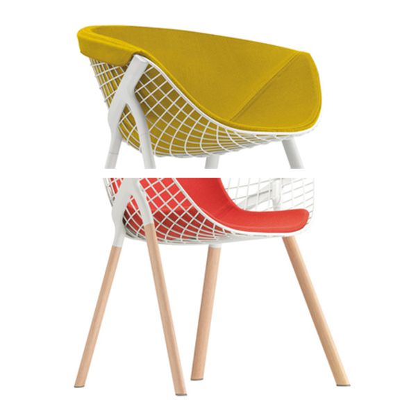 Modern Style Arm Chair Metal Cross Back Dining Room Chair for Indoor Clearhalo 'Dining Chairs' 'Dining Tables & Seating' 'dining_chair' 'furn' 'furn_dining_chair' 'Furniture' 'Kitchen & Dining Furniture' 1200x1200_5caeadce-347a-4df9-810c-a0bcca2fe6a6