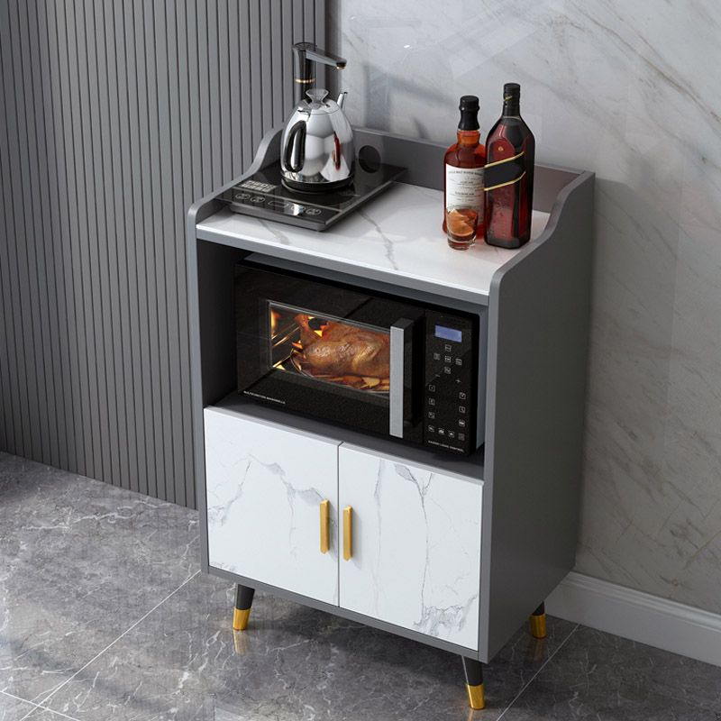 Stone Top Sideboard Modern Engineered Wood Side Board for Kitchen Use Clearhalo 'buffet_sideboard' 'Buffets & Sideboards' 'furn' 'furn_buffet_sideboard' 'Furniture' 'Kitchen & Dining Furniture' 1200x1200_5caf2513-4a9a-47ef-82a6-f5f9a1ec97d9