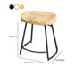 Industrial Saddle Seat Counter and Bar Stool Wood and Metal Backless Bar Stool