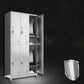 Stainless Steel Modern Storage Cabinet Chrome Metal Cabinet with Hinged Doors
