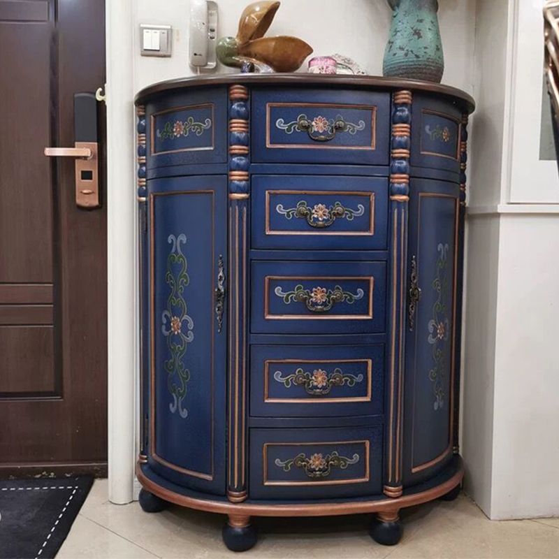 Cofensador de cofres de almacenamiento tradicional cofre de madera sólida con cajones de 3/4/5