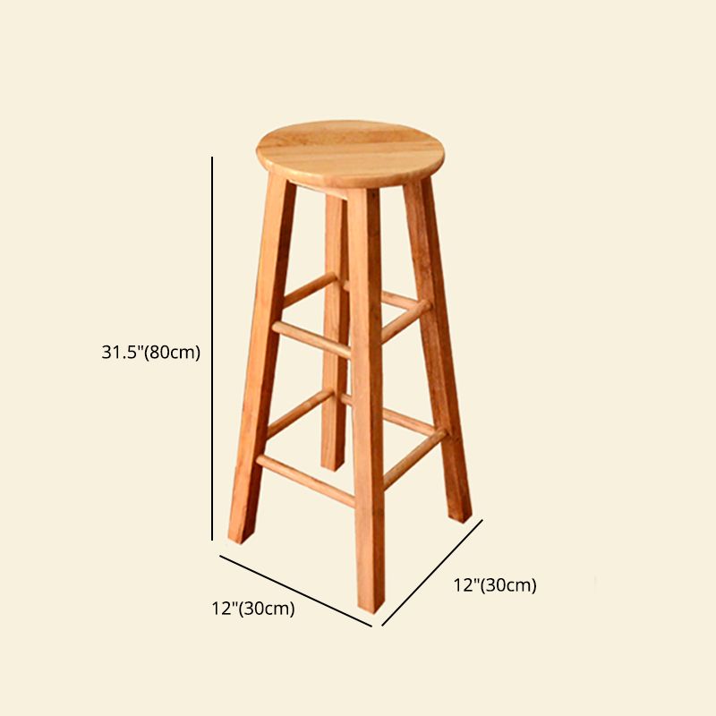 Modern Armless Backless Counter Stool Wood Bar Stool with Wooden Seat and Pedal Clearhalo 'Bar Furniture' 'Bar Stools' 'bar_stools' 'furn' 'furn_bar_stools' 'furniture_bar_stools' 'Kitchen & Dining Furniture' 'kitchen&dining_furn' 'kitchen' 'kitchen_furn' Furniture' 1200x1200_5cb387f1-f6c1-409c-988e-9105dd9263ba