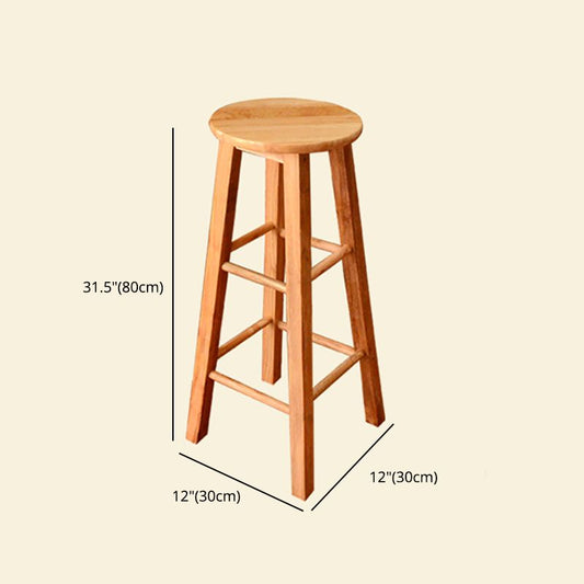 Modern Armless Backless Counter Stool Wood Bar Stool with Wooden Seat and Pedal Clearhalo 'Bar Furniture' 'Bar Stools' 'bar_stools' 'furn' 'furn_bar_stools' 'furniture_bar_stools' 'Kitchen & Dining Furniture' 'kitchen&dining_furn' 'kitchen' 'kitchen_furn' Furniture' 1200x1200_5cb387f1-f6c1-409c-988e-9105dd9263ba