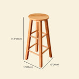 Modern Armless Backless Counter Stool Wood Bar Stool with Wooden Seat and Pedal Clearhalo 'Bar Furniture' 'Bar Stools' 'bar_stools' 'furn' 'furn_bar_stools' 'furniture_bar_stools' 'Kitchen & Dining Furniture' 'kitchen&dining_furn' 'kitchen' 'kitchen_furn' Furniture' 1200x1200_5cb387f1-f6c1-409c-988e-9105dd9263ba