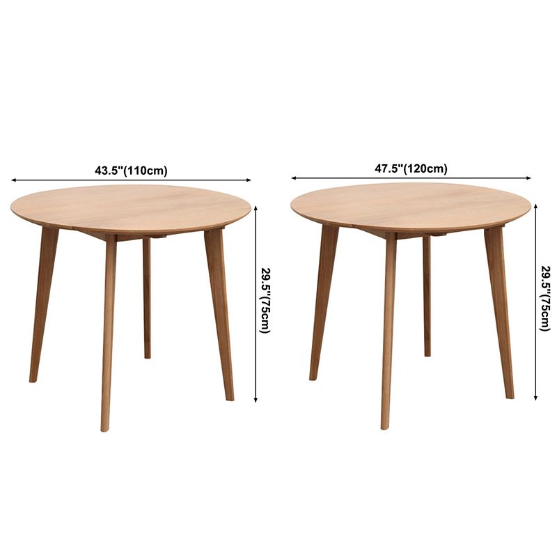 Contemporary Round Dining Table Oak Solid Wood Table for Home Kitchen Dinner Clearhalo ' dining_table' 'Dining Tables & Seating' 'Dining Tables' 'furn' 'furn_dining_table' 'Furniture' 'furniture_dining_table' 'Kitchen & Dining Furniture' 'kitchen&dining_furn' 'kitchen' 'kitchen_dining_table' 1200x1200_5cb529e0-65f8-4357-a55c-3a8097570bf7