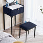 Wood/Stone Vanity Set with Stool, 1 Drawer Modern Dresser - 30.7" H Clearhalo 'Bedroom Furniture' 'furn' 'furn_makeup_vanities' 'Furniture' 'Makeup Vanities' 'makeup_vanities' 1200x1200_5cb691e3-0a1b-4d53-a343-207feb19b031