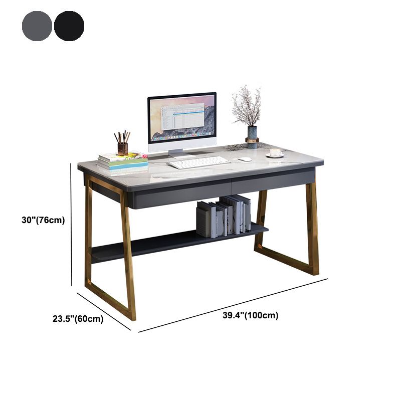 30" H Office Desk Rectangular Writing Desk with File Cabinet Clearhalo 'furn' 'furn_office_desk' 'Furniture' 'Office Desks' 'Office Furniture' 'office_desk' 1200x1200_5cb82d94-de4e-4874-937e-6273a04a49ff