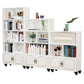 Contemporary Standard Bookcase Vertical Closed Back Bookshelf with Wheels Clearhalo 'Bookcases' 'furn' 'furn_bookcases' 'Furniture' 'Office Furniture' 1200x1200_5cb8f0dc-eee4-49c6-8b86-09b92e836802