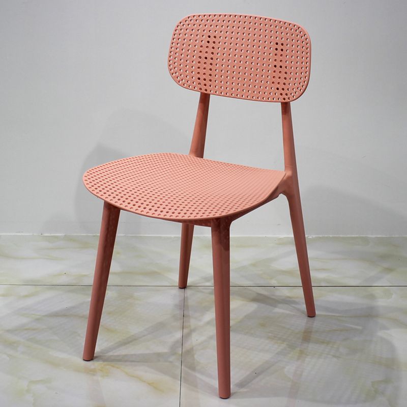 Scandinavian Stackable Dining Side Chair Plastic Armless Dining Chairs