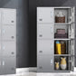 Chrome Steel Cabinet for Bathroom Modern Indoor Storage Cabinet with Hinged Doors Clearhalo 'Armoires & Wardrobes' 'armoires_wardrobes' 'Bedroom Furniture' 'furn' 'furn_armoires_wardrobes' 'Furniture' 1200x1200_5cbad394-350e-43fd-a8e4-264fe563df59