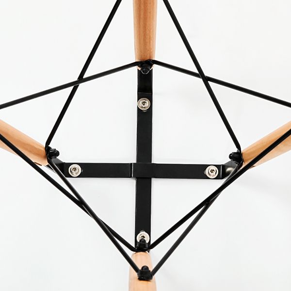 Wit en zwart moderne ronde eettafel met 4 massief houten voet