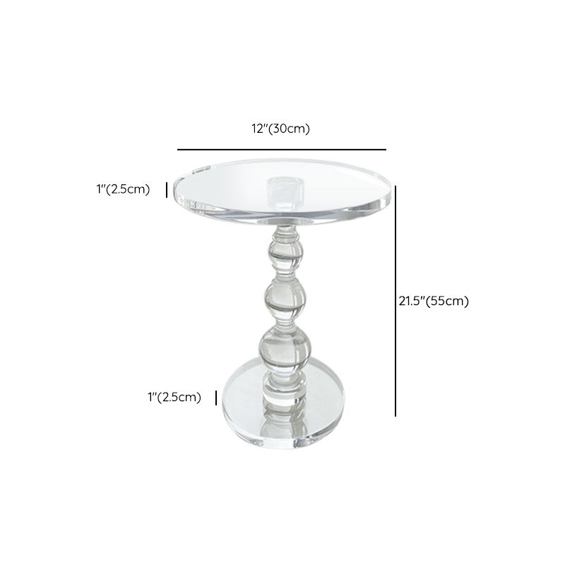 Plastic Round Side End Table Pedestal End Table for Living Room