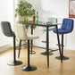 Industrial Backrest Armless Counter Stool Adjustable Cafe Bar Stool with Cushion
