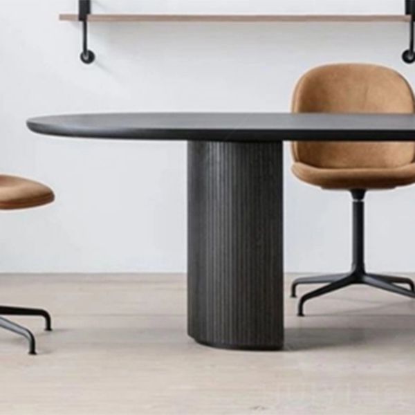 Modern Pine Wood Table for Restaurant Black Dining Table with Double Pedestal Clearhalo ' dining_table' 'Dining Tables & Seating' 'Dining Tables' 'furn' 'furn_dining_table' 'Furniture' 'furniture_dining_table' 'Kitchen & Dining Furniture' 'kitchen&dining_furn' 'kitchen' 'kitchen_dining_table' 1200x1200_5cbfa319-271e-4ce3-9188-458363e5533d