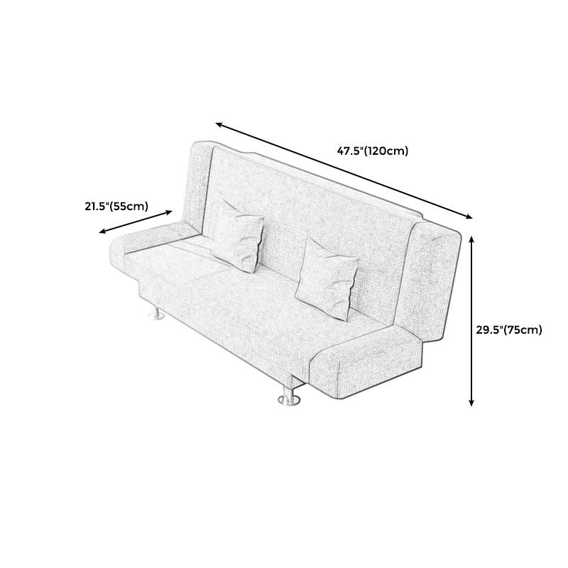 29.53"H Linen Armless Convertible Sleeper Sofa Bed for Living Room Clearhalo 'furn' 'furn_sofas' 'Furniture' 'furniture_sofas' 'kitchen' 'kitchen_sofas' 'Living Room Furniture' 'Sofa' 'sofas' 1200x1200_5cc03682-4495-41be-aadc-94210c90c7bf