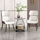 Scandinavian Wingback Arm Dining Chairs for Home Leather Dining Chairs