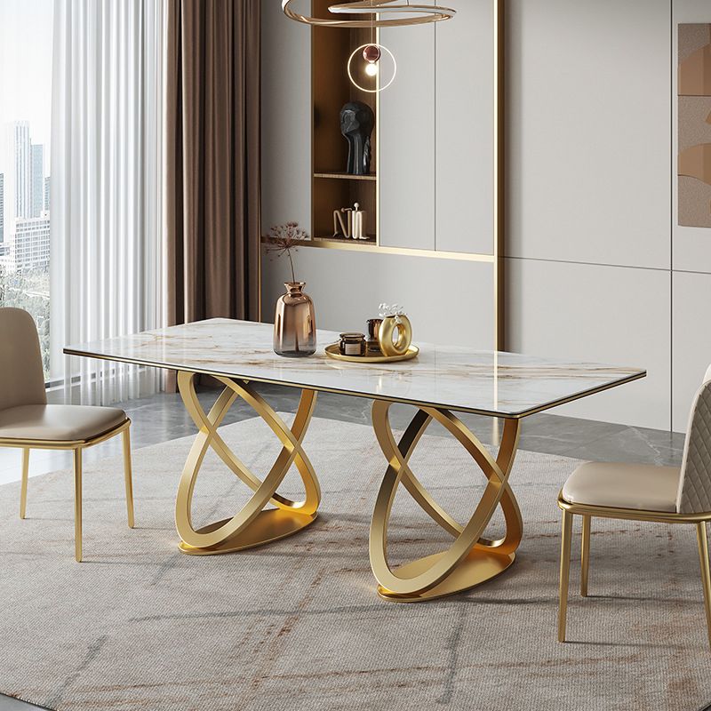Luxury Sintered Stone Top Dining Set Rectangle 1/2/3/5/7 Pieces Dining Table with Chairs Clearhalo 'Dining Room Sets' 'Dining Tables & Seating' 'dining_room_set' 'furn' 'furn_dining_room_set' 'Furniture' 'furniture_dining_room_set' 'Kitchen & Dining Furniture' 1200x1200_5cc3cc7e-4ee2-4510-85a0-9073e3de479b